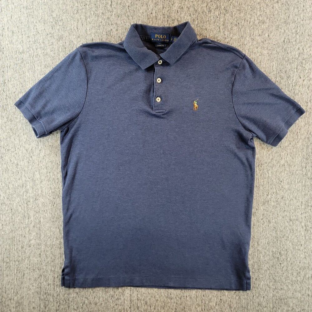 Polo Ralph Lauren Mens Shirt Size Small Blue Classic Fit Multicolor Pony Logo